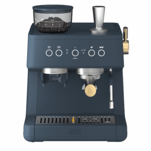 Thyme & Table Barista Grade Espresso Machine with 15-Bar Pressure, Conical Burr Grinder and Steam Wand, Atlantic Blue