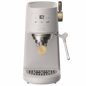 Thyme & Table Barista Mini Espresso Machine with 15-Bar Pressure and Steam Wand, Sand White