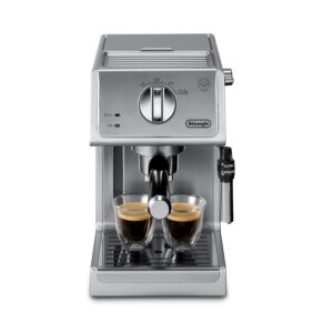 De'Longhi 15 Bar Stainless Steel Espresso and Cappuccino Machine with Premium Adjustable Frother